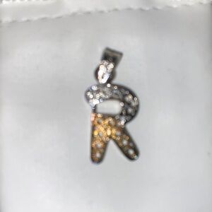 Silver and Gold 'R' Pendant